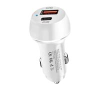Car Charger - 3.2x3.2cm USB Charger, Wide Application | PC Double Port 60W Type-C Cars Adapter with Ease, USB-C Car Chargers for Cell Phone Long Trips Daily Commutes