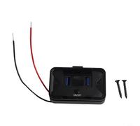 Car Charger 3 Port with USB C PD3.0 and .0 for RV Boat Bus 12V 24V Panel Outlet Dual Fast Charging Ports Energy Saving Switch Black(BLUE)