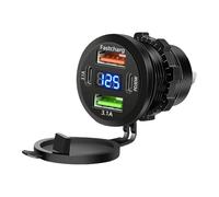 Car Charger,4 Port Charging Device with Digital Display | Car Mobile Phone Charger - for Enthusiastic Travellers Outdoor Daily Shuttle Travel