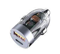 Car Charger Adapter - 120W Reversible USB Port Type C Fast Charging Adapter | Zinc Alloy Construction, 120W Power, DC 12-24V Input, USB 5-12V/5A, Type-C 5V/3.1A, Compact 1.4 X 0.8 X 0.8 Inch