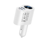 Car Charger Adapter, Usb Charger Car Phone Charger Usb Socket, C.ar Adapter For Plug Outlet, 12v/24v C-ar Splitter A-dapter, Port Converter For Dash Cam Smartphones Trucks,WHITE