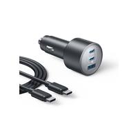 Car Charger, Anker 167.5W Max 3-Port Car Charger Adapter, USB-C Car Adapter for MacBook Pro/Air, iPhone 16/15 Series, Samsung S24/S23, iPad, AirPods,