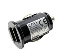 Car Charger compatible with Pentax KF, Dual USB 2x 2400mA with auto-ID