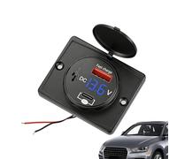 Car Charger - Digital Voltage Display Charger, Fast Charging Automotive Adapter, Real-Time Monitoring Power Delivery, Auto-Match Technology Component | Hardware for Truck Vehicle RV Sedan & Yacht