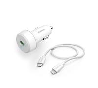 Car charger. fast with Lightning PD cable, 20W, 1m, white