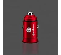 Car Charger for Alfa Romeo 147 155 156 159 Mito Giulia GT Giulietta Stelvio Brera 166 Dual USB Phone Fast Charger 3.1A Adapter Cigarette Lighter Inverter,Red