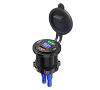 Car Charger for Mobile Phones with Quick Charge Function, Digital Display | USB C fast charging for car chargers. Suitable for car, truck, motorcycle, caravan and boat