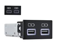 Car Charger for Toyota USB C Dual Port PD 3.0 Fast Charging with LED Light Show, Replacement of The Original Car Charger (Black) 2 USB Port