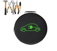 Car Charger Organizer Bag, Waterproof Oxford Cloth Box, 12.6x12.6x3.93 Inches EV Cable Case, Electric Vehicle Tool Container, Protective Shell with Travel Style, Storage Pouch for Daily Driving