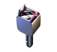 Car Charger Retractable, Fast Charging 2 Usb Ports, Auto Charger with Starlight Design, Car Chargers with Compact Build, Automotive Accessory, Power Tool for Daily Commute Adventure Truck Vehicle