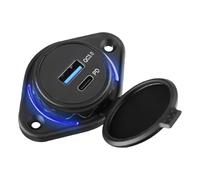 Car Charger Socket Adapter - High Speed USB Type C Charging Ports, Multi Device Compatible DC Power Outlet | Heavy Duty Waterproof 12V 24V Fast Charger With dul Interface, Ideal Marine Boat Car RV