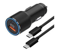 Car Charger USB C 45W for Samsung A57 5G A56 A55 A54 A37 A26 S26 S25 S24, Car Cigarette Lighter with Mobile Phone Charging Cable for Galaxy S26 Ultra/S25 Plus/S24 FE/S23 S22 S21 A27 A36 A35 A34 A53 Z
