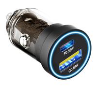 Car Charger USB C Fast Charge 121W Cigarette Lighter USB Charger 12V | [PD55W & QC66W] Car Accessories for Men Women BMW Campervan Car Adapter Socket Gadgets for iPhone 17 Samsung MacBook