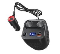 Car Charger, USB Ports Fast Charging, 60W Non-slip Plug and Play Cable, Adjustable USB Charging Cord, Vehicle Accessory, Quick Charge for Men and F