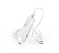 Car Charger with Lightning Connector, 5 W, 1.0 m, White