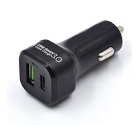 Car Charger with Quick Charge 3.0 Technology, One USB A Port and One High Power USB C Port, 30W Car Charger for Smartphone/Iphone/Ipad/MacBook/Tablet/Laptop/Samsung/Huawei etc.