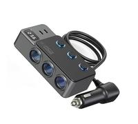 Car Charging Cigarettes Splitter 3 Socket USB C PD35W Super Fast Charging For 12V/24V Vehicles With LED Display High Compatibility Car