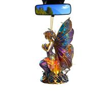 Car Charm | Witch Car Mirror Decor | 2D Acrylic Witch Ornament for Halloween Vehicle Window Wall Tree Men Women Truck