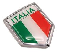 Car Chrome Decals CBSHD101A Italia Italy Italian Flag Car Chrome Emblem Decal 3D Sticker