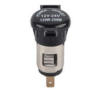 Car Cigarette Lighter 12V 24V Automotive Power Cigar Lighter Socket 55 x 37.5 x 28mm Motorcycle Cigarette Lighter Cable Adapter Plug with Waterproof Dustproof Lid Universal