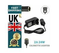 Car Cigarette Lighter 240V Mains Plug to 12V Socket Adapter AC/DC