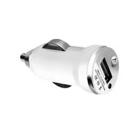 Car Cigarette Lighter Charger Compact Metal White Finish