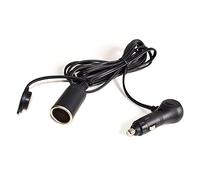 Car Cigarette Lighter Extension Cable Plug Male to Female Socket with On Off Switch & Indicator Light with 10A Fuse 18AWG Cord 3M 9.8FT 12V 24V (Black)