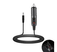 Car Cigarette Lighter Power Supply Adapter, 12V 5A Car Cigarette Lighter Multi Socket with 5.5x2.1mm DC To DC Charger 12v Extension Cable for Rear View Monitor, Dash Cam, GPS, CCTV, Motor Device(Black
