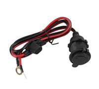 Car Cigarette Lighter Socket, 12V/24V Waterproof Cigarette Socket Marine Grade Fixed Mount with Eyelet Terminals, 20A Fuse 2.5mm² Cable 1M Extension Socket Outlet for Car Truck Boat Caravan Motorcycle