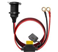 Car Cigarette Lighter Socket, Cigarette Lighter Socket with Eyelet Terminals Direct Battery Type 1 M 2.5mm² Cable 20A for Vehicle Tractor Boat