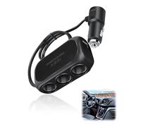 Car Cigarette Lighter Splitter 3 Sockets 12V/24V Car Charger Adapter with 2 USB Ports 120W Fast Charge Power Outlet Splitter with LED Charging Indicator for Phones Tablet Car Camera Dash Cam