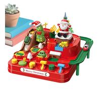 Car Circuit Toy | Dinosaur Train Vehicles Sliding | Race Circuit with Christmas Adventure Theme for Kindergarten, Birthday, Home, School, Floor, Playroom