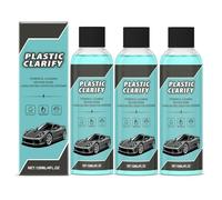 Car Cleaner and Restorer, Plastic Clarify for Cars, 120 Ml, Waterless Spray Wax, Maintains Gloss, Suitable for Various Plastic and Rubbers in Vehicle, 3Pcs