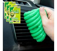 Car Cleaning Gel (3 Pack) Green, Car Detailing Kit Gel for Car Interior Air Vents Dashboard Cleaner, Universal Dust Cleaner Gel Putty, Reusable Dust Cleaning Slime for Home Office Laptop Keyboard
