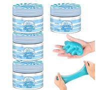 Car Cleaning Gel 4Pcs Sticky Scented Car Cleaning Putty for Air Vent, Cup Holder & More, Portable Reusable Multi-Purpose Interior Cleaner for Keyboard, Electric Fan & More