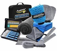 Car Cleaning Kit - 15 PCS Professional Car Wash, Valeting & Washing Kit with Car Drying Towel, Microfibre Towels, Wash Mitt, Wheel Brush, Interior & Exterior Detailing Kit for Motorbike, Truck & SUVs