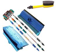 Car Cleaning Kit 3M 9Ft Aluminium Telescopic Water Brush + 2 In 1 Spray & Wheel Wash Window