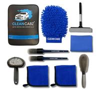 Car Cleaning Kit with Storage Bag - Complete Detailing Kit for Interior & Exterior - Includes Wheel Cleaner Brush, Tyre Brush Cleaner & More - Ultimate Car Washing (9-Piece Car Cleaning Kit)