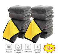 Car Cleaning Towels 12Pcs Drying Wash Cloth Microfibre Super Absorbent Towel Set