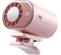 Car Clip Fan USB Rechargeable 199-Speed Cooling Fan with LED Display and Extra-Wide Clip for Hands-Free Use