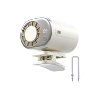 Car Clip on Air Conditioner Fan LED DisplayCar Fans That Blow Cold Air,360° Rotation,199 Speeds Adjustable,Portable Personal Cooling Fan,USB Rechargeable for Auto Office Desk (D)