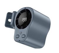 Car Clip on Air Conditioner Fan LED DisplayCar Fans That Blow Cold Air,360° Rotation,199 Speeds Adjustable,Portable Personal Cooling Fan,USB Rechargeable for Auto Office Desk (B)