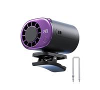 Car Clip on Air Conditioner Fan LED DisplayCar Fans That Blow Cold Air,360° Rotation,199 Speeds Adjustable,Portable Personal Cooling Fan,USB Rechargeable for Auto Office Desk (E)