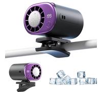 Car Clip-On Air Conditioner Fan - Portable mini air con with rechargeable cooling fan. Plug-in design, clip-on for car, truck, SUV. Ideal portable air conditioner for auto (1pc)