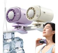 Car Clip On Air Conditioner Fan With Led Display, 360° Rotating Usb Rechargeable Personal Cooling Fan, 199 Speed Adjustable Wide Clamp Mini Fans With 2000mah Battery (2pcs#2)