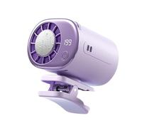 Car Clip on Air Conditioner Fan with LED Display, 360°Rotation, Semi-Cooling Technology, USB Rechargeable Personal Fan, Hands-Free Clip on Fan for Cars, Work, Camping