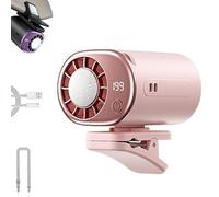 Car Clip on Air Conditioner Fan with LED DisplayCar Fans That Blow Cold Air,Portable Personal Cooling Fan with 360° Rotation,199 Speeds Adjustable,USB Rechargeable Car Fans for Office Beach (Pink)