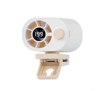 Car Clip On Fan, USB Rechargeable Bladeless 3 Hands Air Conditioner for Vehicle Dashboard Rear Seat Portable Cooling(A)