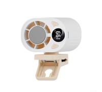 Car Clip On Fan, USB Rechargeable Bladeless 3 Hands Air Conditioner for Vehicle Dashboard Rear Seat Portable Cooling(C)