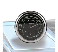 Car Clock - Analog Temp and Humidity Gauge - Adhesive Small Vent Clocks Watch with Luminous Feature for Home Vehicles Trucks RVs Boats